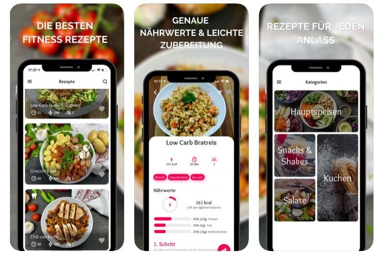 Darf es heute ein leckeres Fitness Rezept sein? Low Carb, Muskelaufbau, Diät, Abnehmen? Jetzt wirds lecker - Die "FitTasteTic"-App im Review.